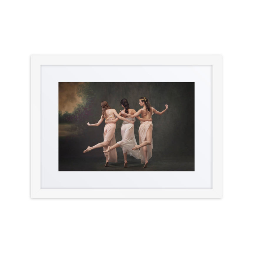 Sisters in Dance | Dance-Art Framed Poster #37 (17.5" H x 21.5" W)