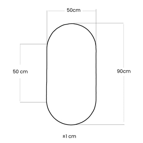 Oval Mirror Polished Edge