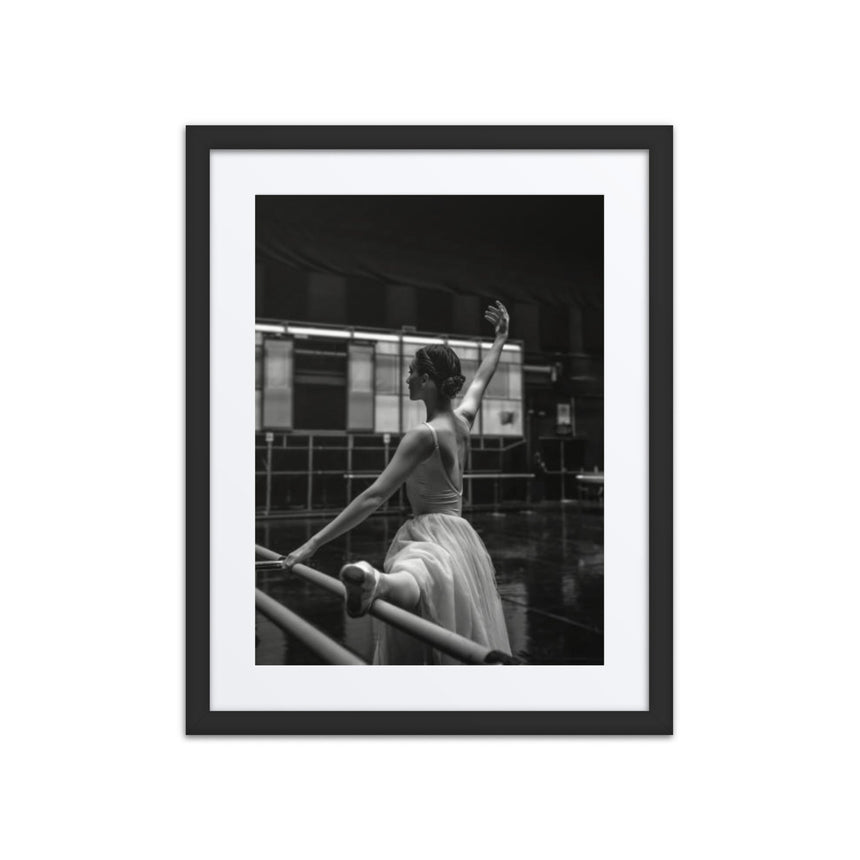 Monochrome Ballet Studio | Dance-Art Framed Poster #84 (25.5" H x 21.5" W)