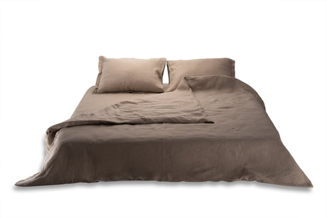Seamless Linen Duvet Cover, US Sizes, Natural or White