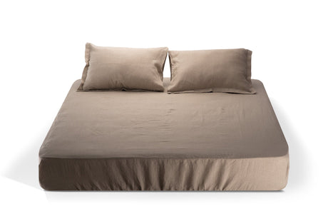 Linen Fitted Sheet, US Sizes, Natural or White