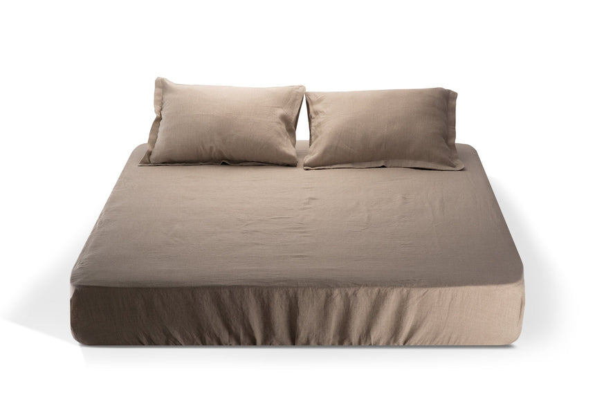 Linen Fitted Sheet, US Sizes, Natural or White