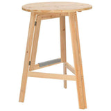 Folding Bar Table, Round, Untreated Pine