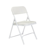 Padded Folding Chairs, Set of 4, White