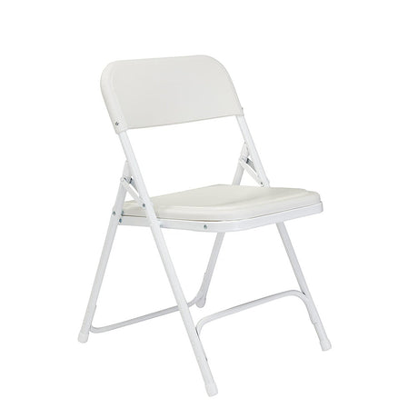 Padded Folding Chairs, Set of 4, White