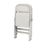 Padded Folding Chairs, Set of 4, White