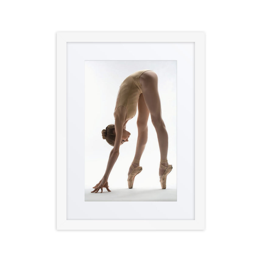 Poised Stretch | Dance-Art Framed Poster #59 (21.5" H x 17.5" W)