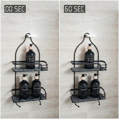 Mafi Home Double Shower Organiser with Diatomite Base