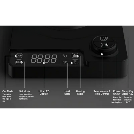 Black Gooseneck Electric Kettle, 1200W