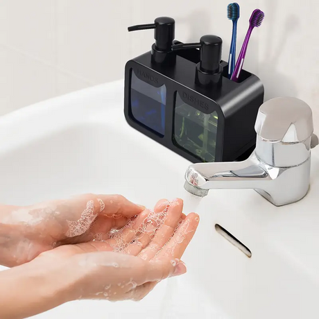 Dual Soap Dispenser Caddy, Hands and Dishes