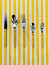 Set Of 10 Dopamine Stainless Steel Rivet Flatware, Contemporary Bistrot Style Cutlery