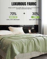 Silky Bamboo Fiber Cooling Blanket Duvet for Hot Sleepers & Night Sweats