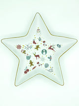 Christmas Star Porcelain Serving Tray, 27 cm
