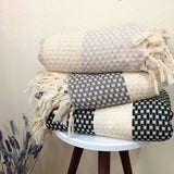 Loosely woven cotton blanket, 250 x 200 cm