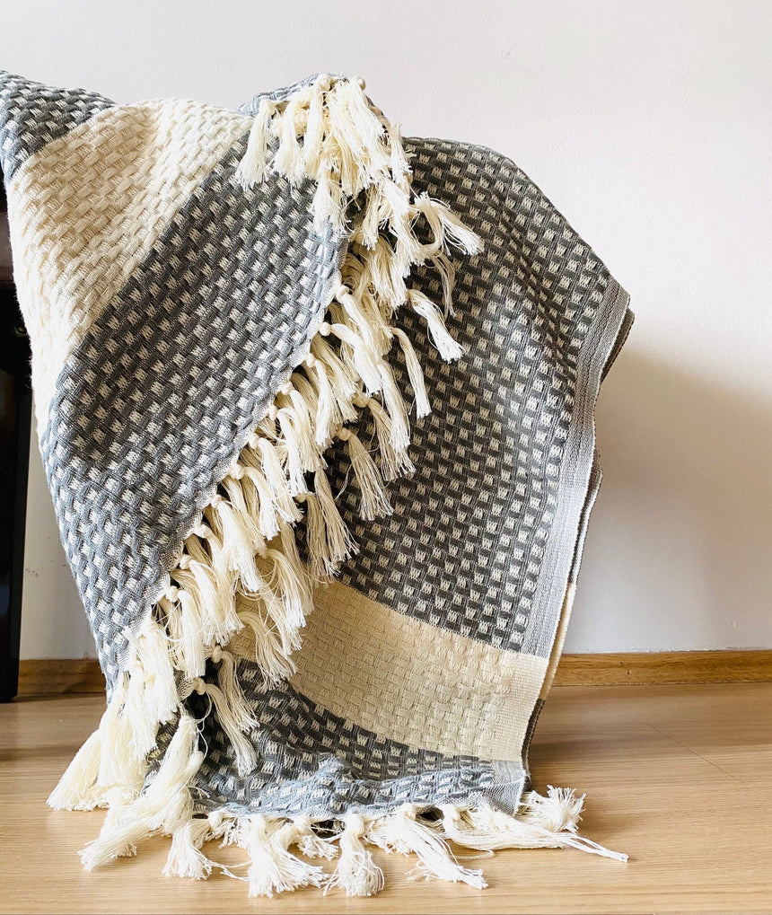 Istanbul Handwoven Cotton Blanket, 250 x 200 cm