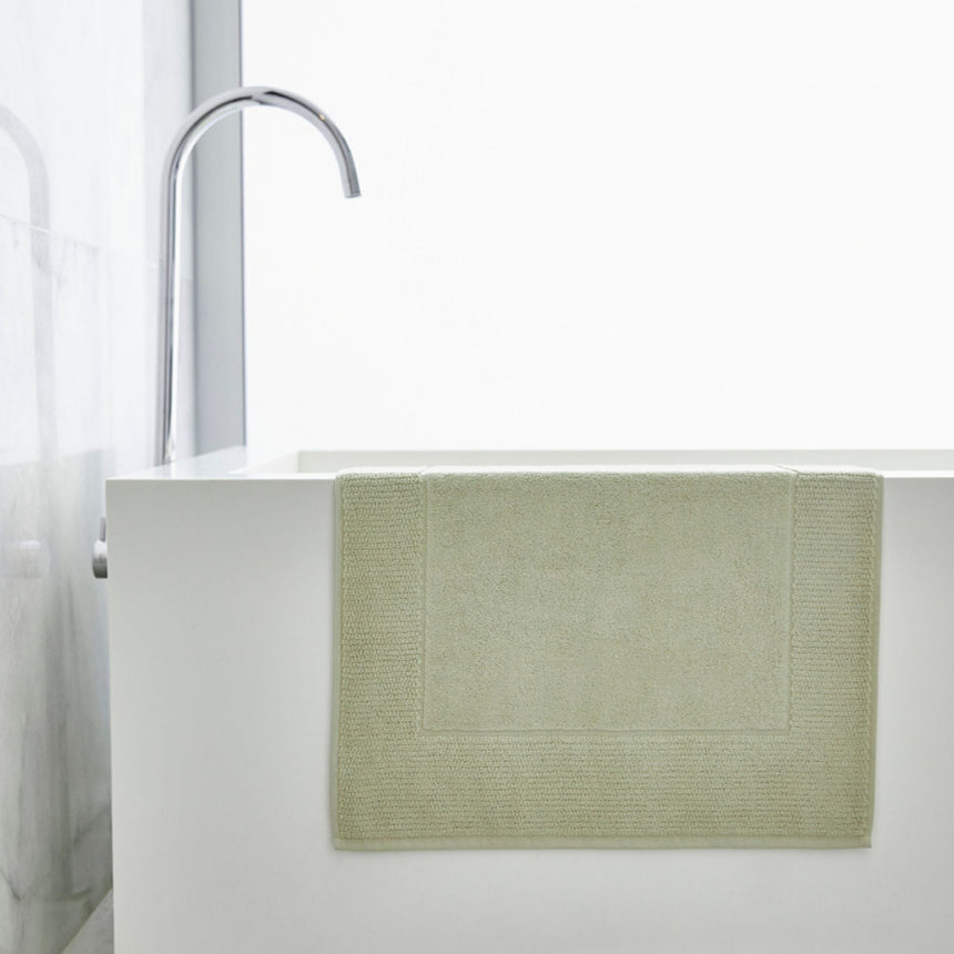 Khaki green bath mat