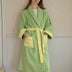 Dopamine stripe bathrobe in organic cotton