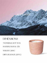 Wood Wick Soy Wax Candle, Alps Pink
